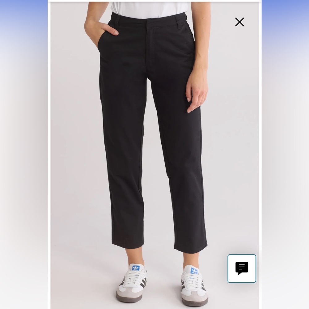 NWT Volcom So Chickie High Waist Crop Black Pants Size 30